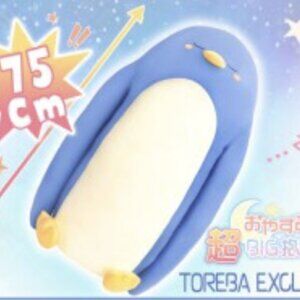 New Resting Super Big Sleeping Penguin Hug Pillow Japan Toreba Exclusive 75cm